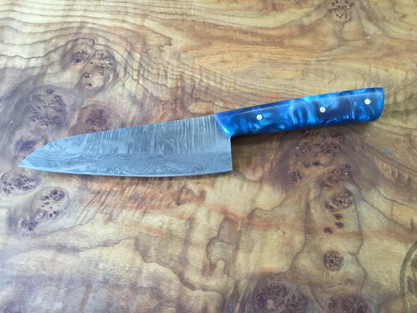 Midsize Damascus kitchen knife