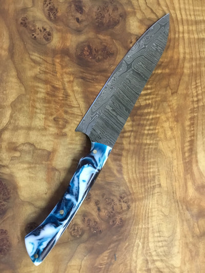 Midsize Damascus kitchen knife