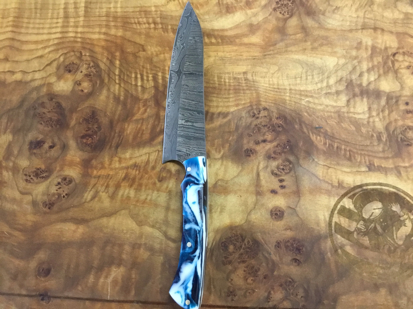 Midsize Damascus kitchen knife