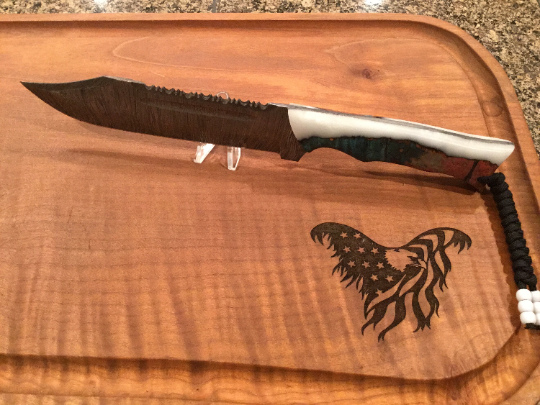 Damascus Bowie knife